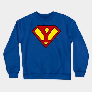 Superhero Symbol Letter Y Crewneck Sweatshirt